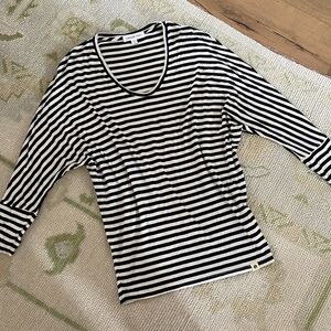 Amour Vert black and white stripe tee